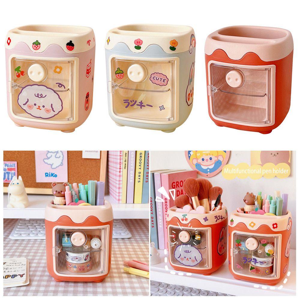 Preva Tempat Penyimpanan Kosmetik Multi Fungsi Desktop Organizer Make Up Brush Holder Tempat Pena