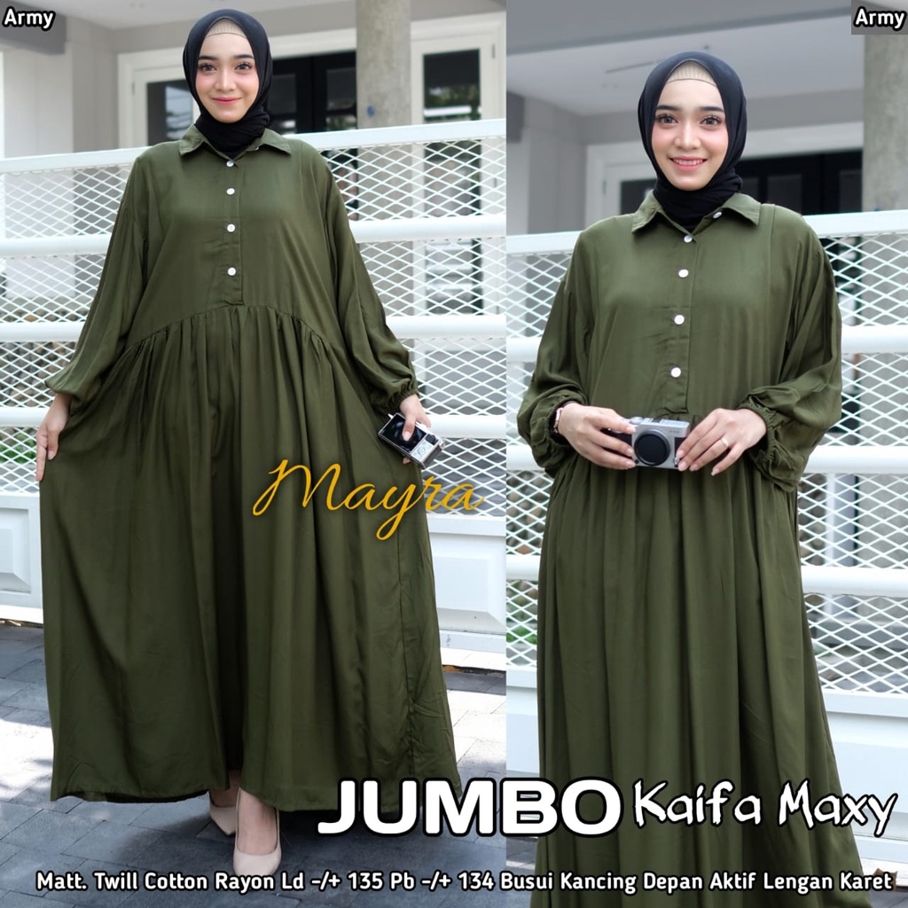Baju GAMIS XXXXL LD 140 JUMBO Super PB 140 TOYOBO - BADAN GEMUK IBU HAMIL UKURAN BIG SIZE 298-kaifa army