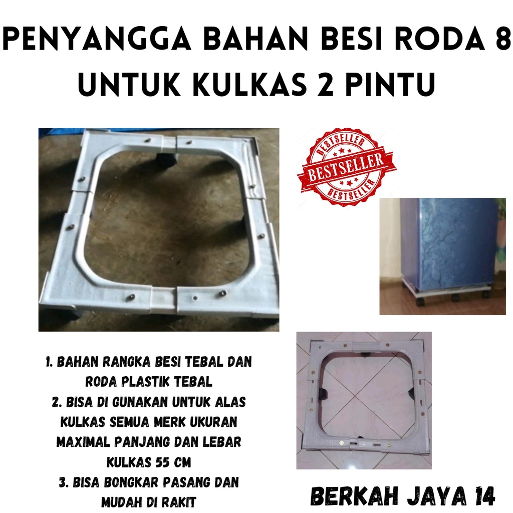 KAKI KULKAS UNTUK PINTU 2 RODA 8 HARGA MURAH BARANG BERKUALITAS BAHAN BESI TEBAL BISA BONGKAR PASANG WARNA PUTIH PENYANGGA STAND ALAS KULKAS TERLARIS PROMO DISKON