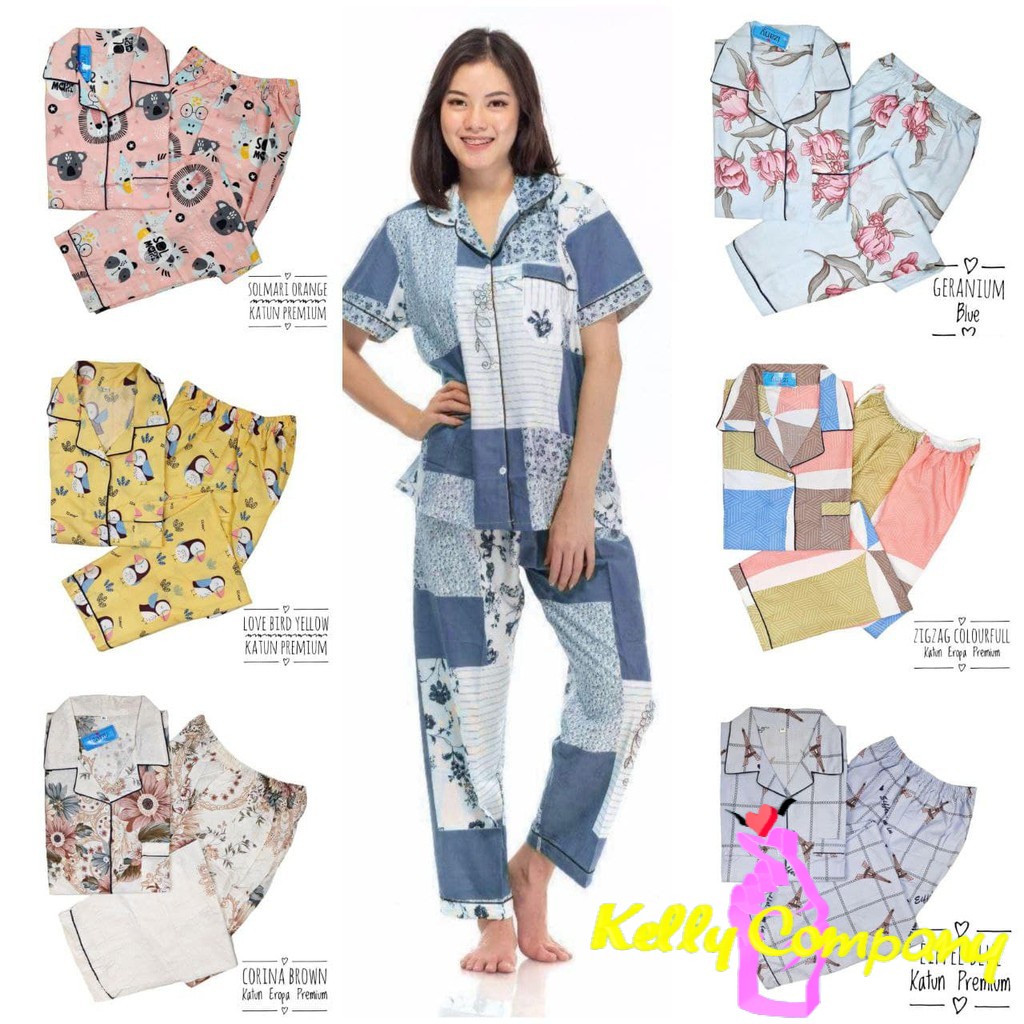 KC  PIYAMA CP JUMBO KATUN EROPA PREMIUM MOTIF