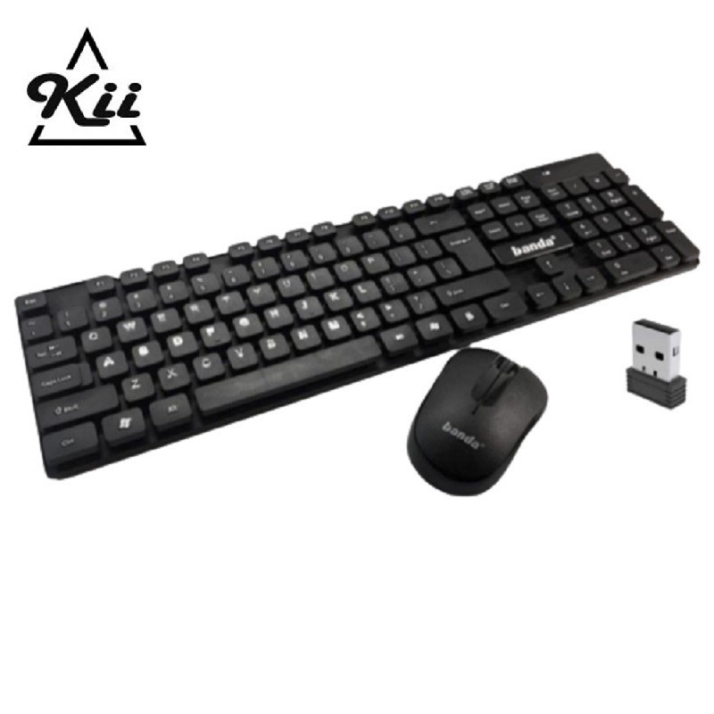 Banda W500 Paket Keyboard Mouse Wireless - Paket Mouse dan Keyboard