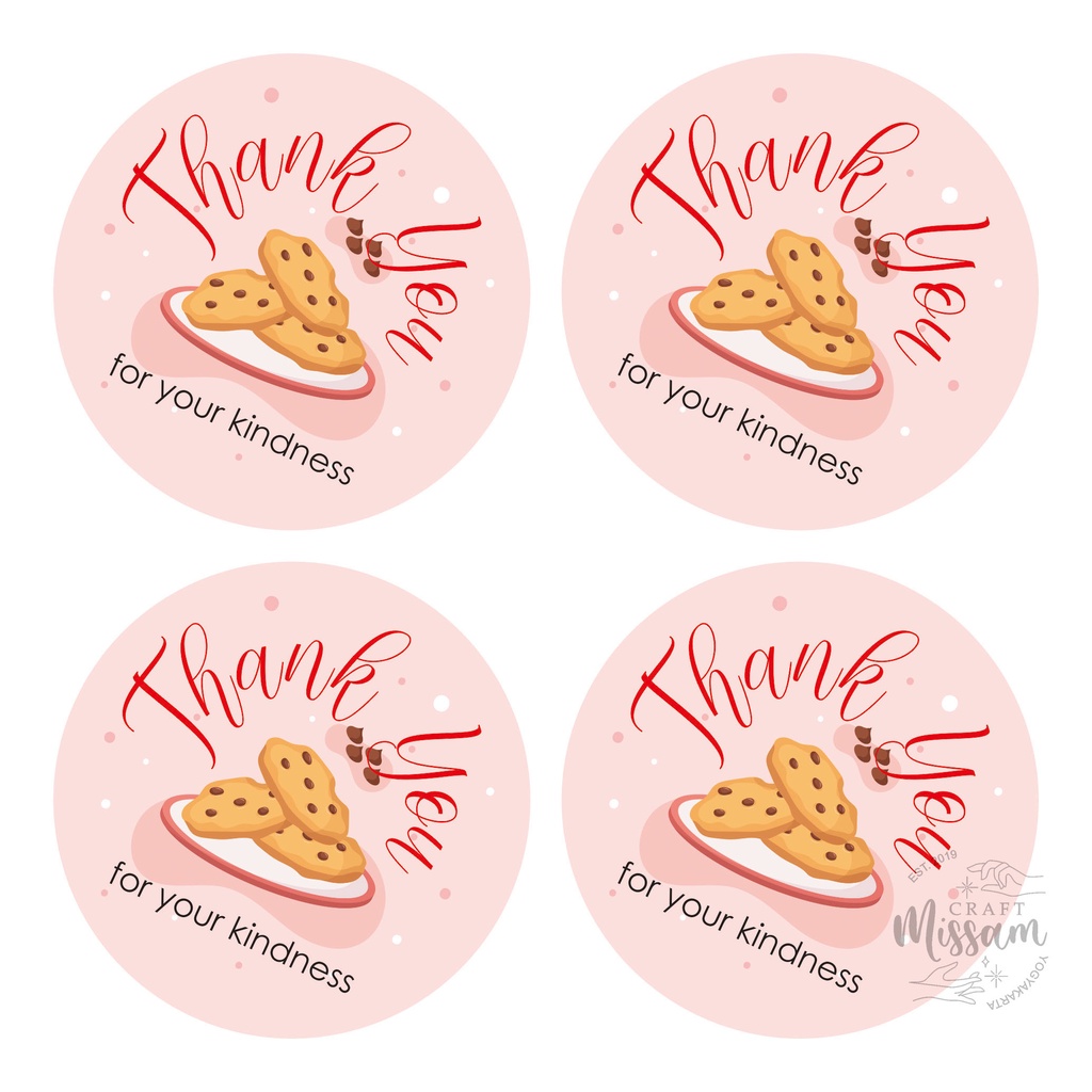 

30 Pcs Thank You Sticker 4.5 cm Waterproof TY012