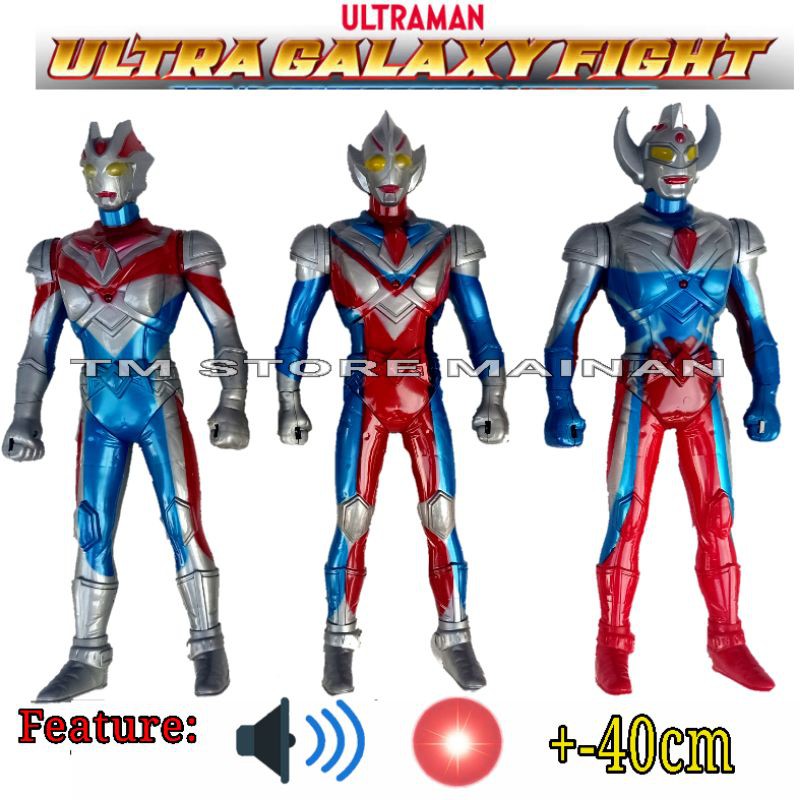 Ultraman R/B ROSSO ORB GINGA DYNA GEED Menyala Suara  (Jumbo +-38x16cm)