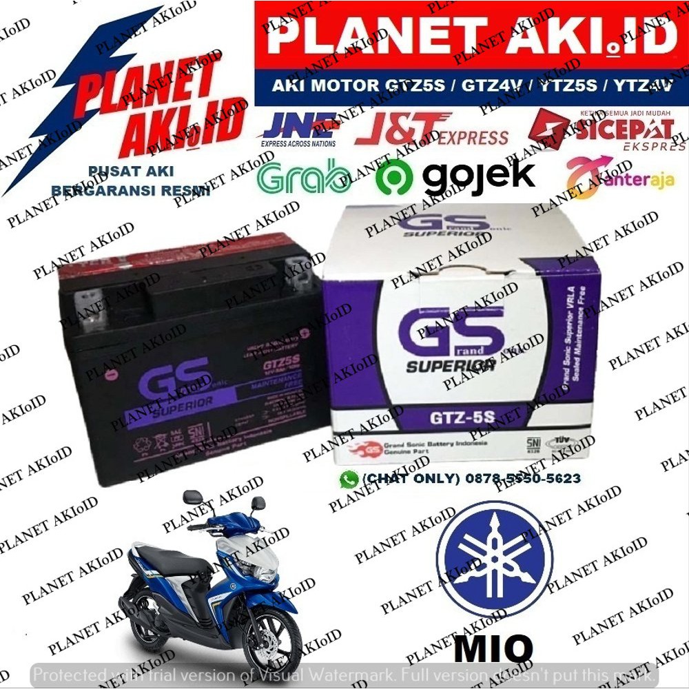 BARU Aki Motor Yamaha Mio GTZ5S GS Y Accu Kering MF