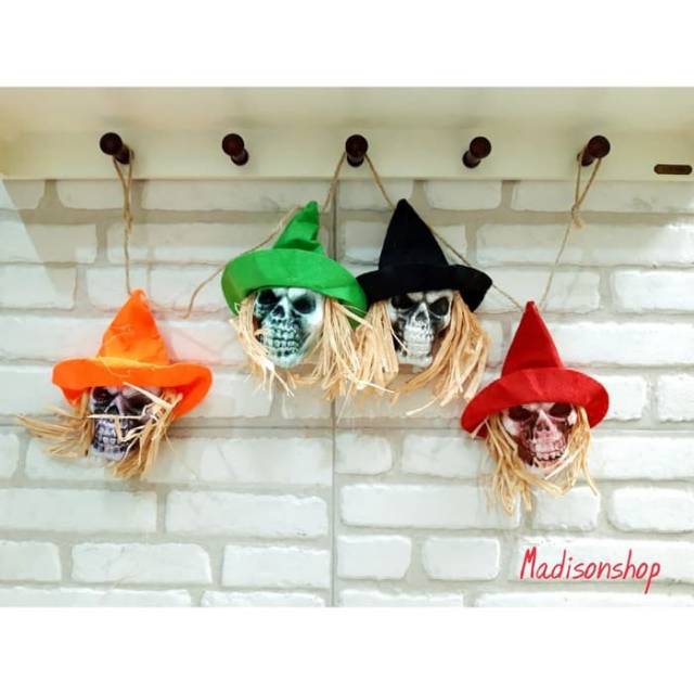 SLINGER TENGKORAK SET 4 WARNA WARNI AKSESORIES HALLOWEEN MURAH