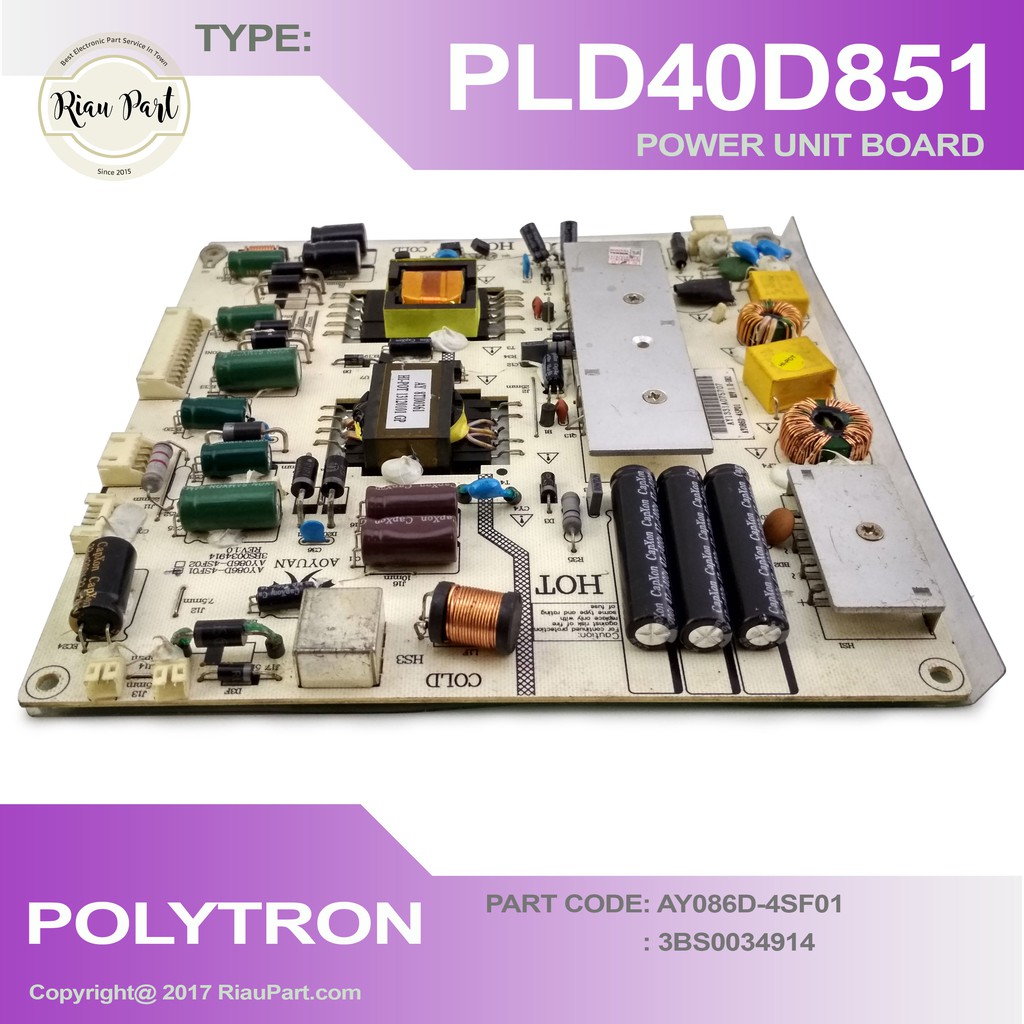 POWER SUPPLY - PSU TV LCD POLYTRON PLD40D851 PLD40T851 40D851 40T851