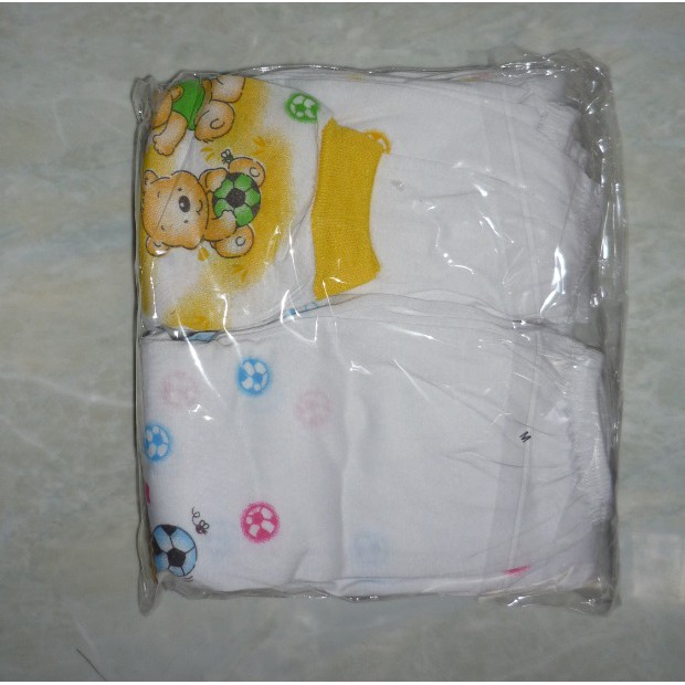 CELANA PANJANG PUTIH SABLON ISI 1 LUSIN Bahan TC Motif Pola Boneka Tabur, Celana Panjang Bayi Putih Pola, Cotton Pink Panda [500gr]