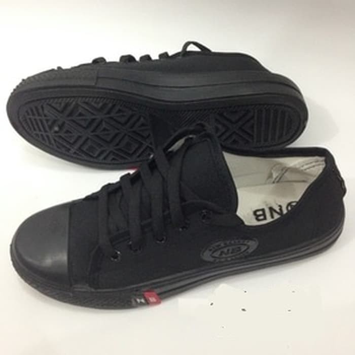 Sepatu Anak Sekolah SD SMP SMA NB Warna Hitam Pendek Tali Murah Ori