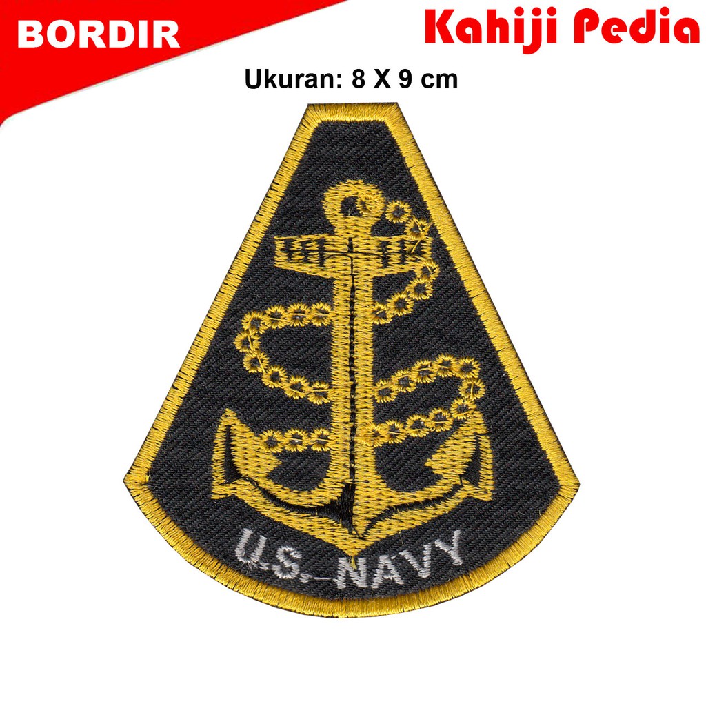 Patch bordir emblem bordir bet Jangkar us navy