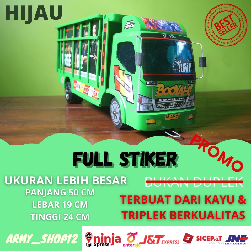 TRUK OLENG SKALA BESAR COCOK UNTUK KADO ULANG TAHUN VARIASI FULL STIKER FREE FIRE Miniatur Truk Olen