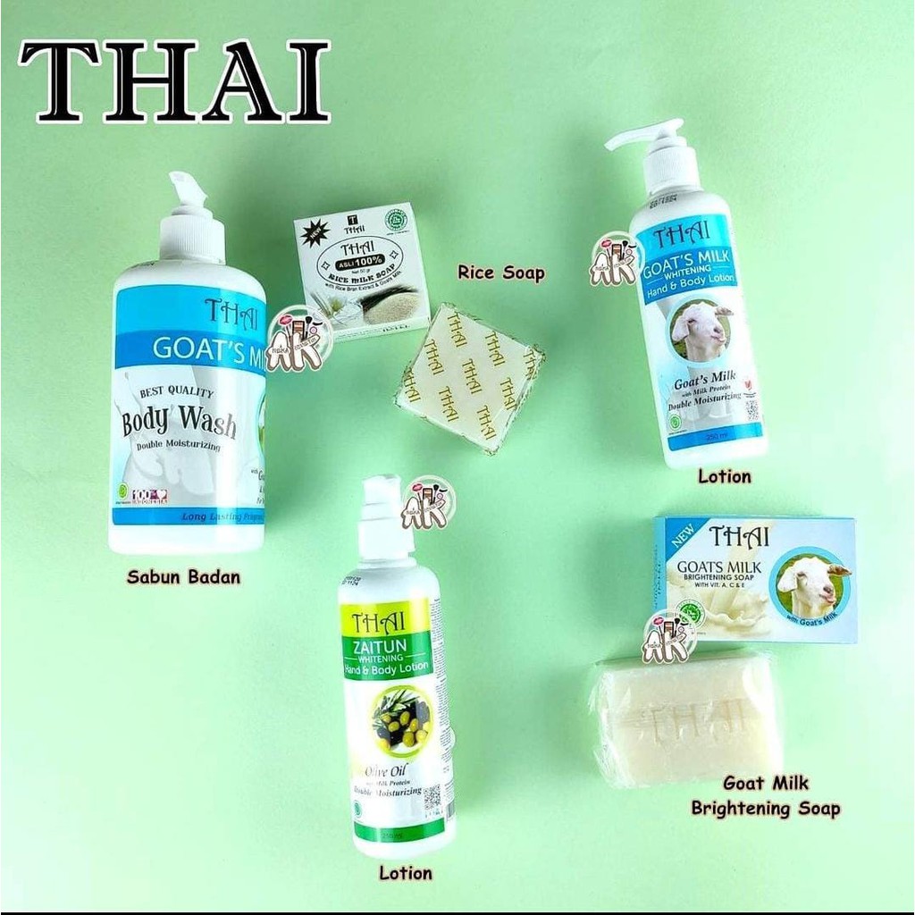 THAI Goats Milk Soap 130gr,body lotion,body wash bpom