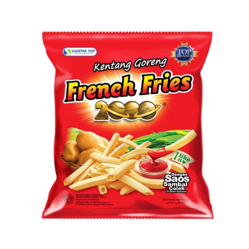 

SNACK FRENCH FRIES 2000 30GR 70GR 130GR PREMIUM SIANTAR TOP