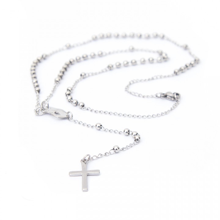 Rosario Titanium 3mm / Rosario Katolik / Souvenir Rohani / Kalung Katolik