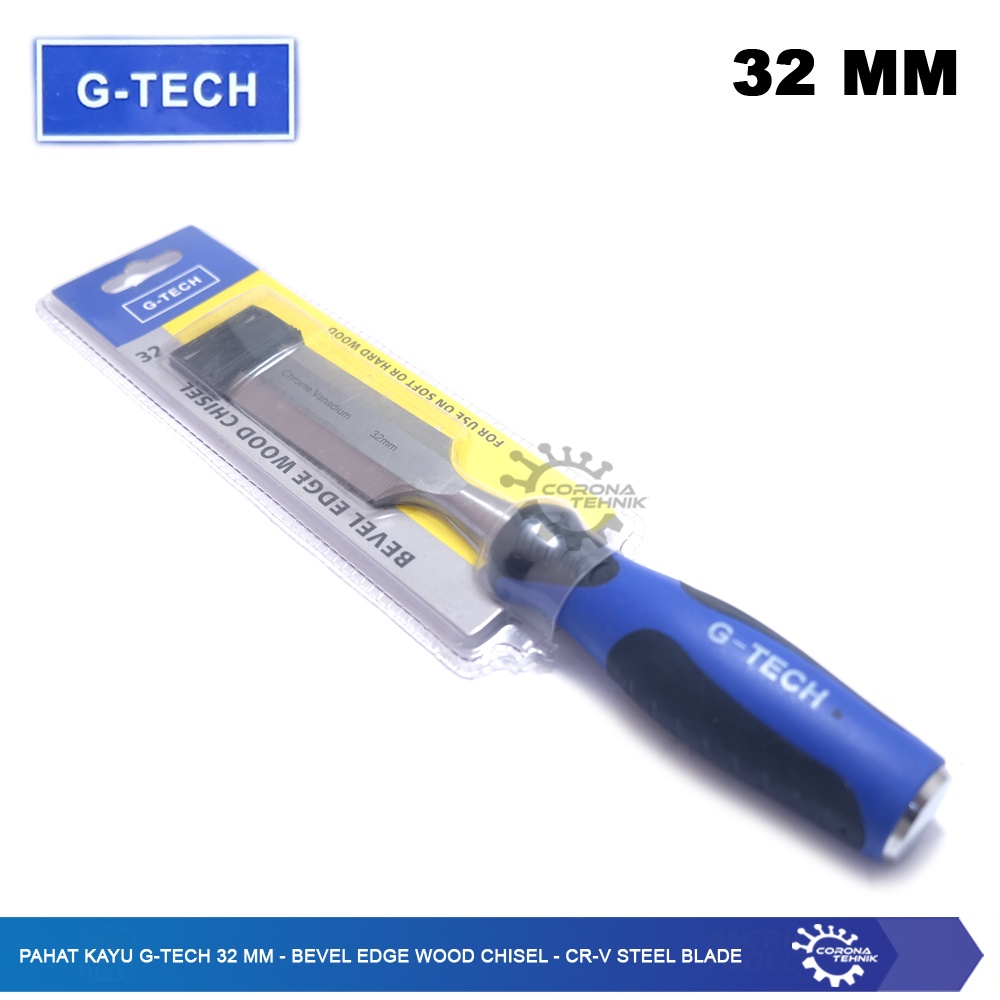 CR-V Steel Blade - Pahat Kayu G-Tech 32 mm - Bevel Edge Wood Chisel