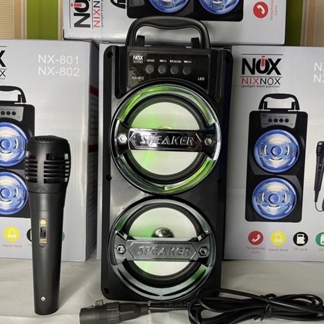 Speaker bluetooth NS-802 / 801 free mic speaker bluetooth termurah