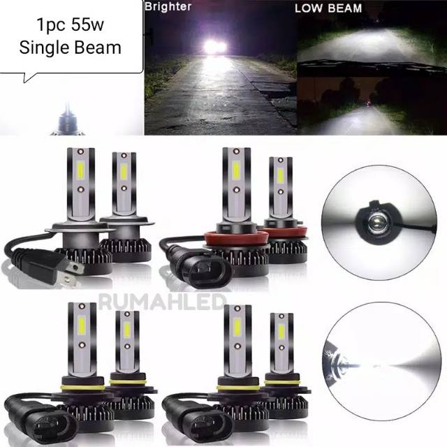 LED COB Mini 55w Single Beam H7 - H11