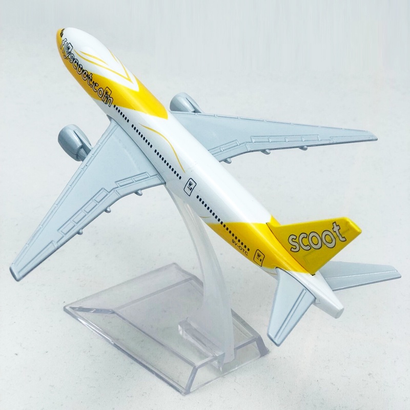 Scoot Airways 777 Model Pesawat Singapura Diecast Alloy 16CM Dengan Landing Gear Untuk Suvenir