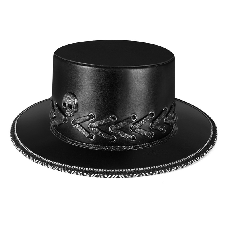 Topi Bahan Kulit Gaya Steampunk Untuk Kostum Halloween