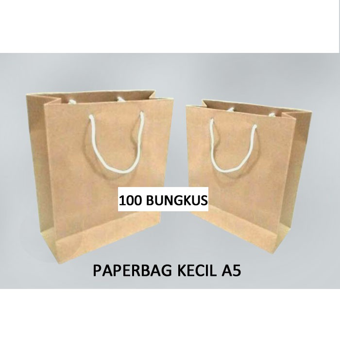 

Paperbag Kecil Coklat Polos Packing Souvenir Olshop / Paper Bag Kado Coklat Packaging Custom Murah