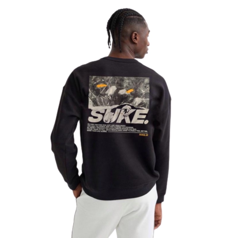 Crewneck Suke - Crenf Black | Sweater Suke| Jaket Suke