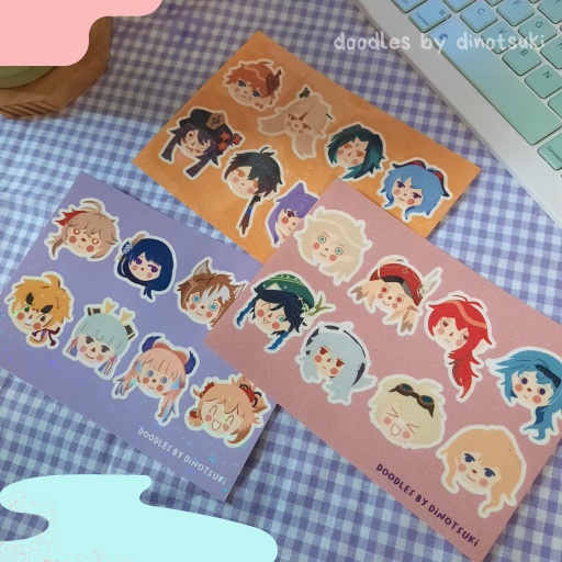 Genshin Impact fanmerch merchandise sticker starterpack edition