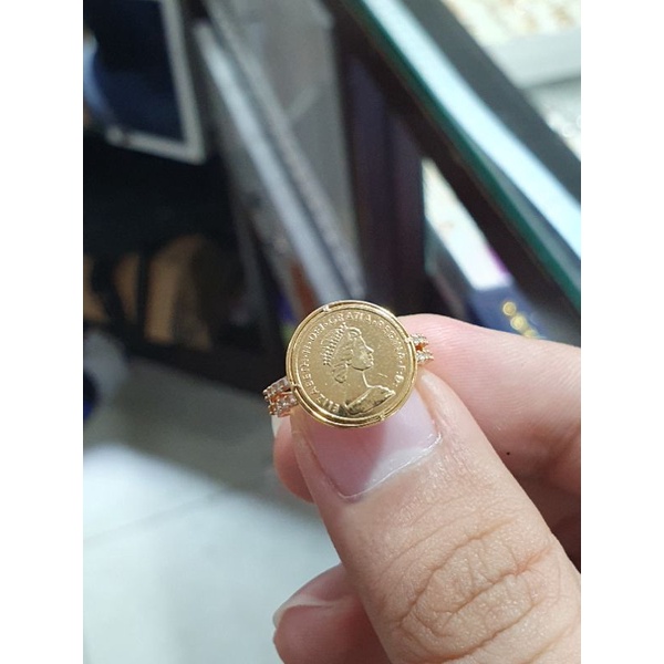 Cincin emas 700 koin elisabeth list mpp cakep