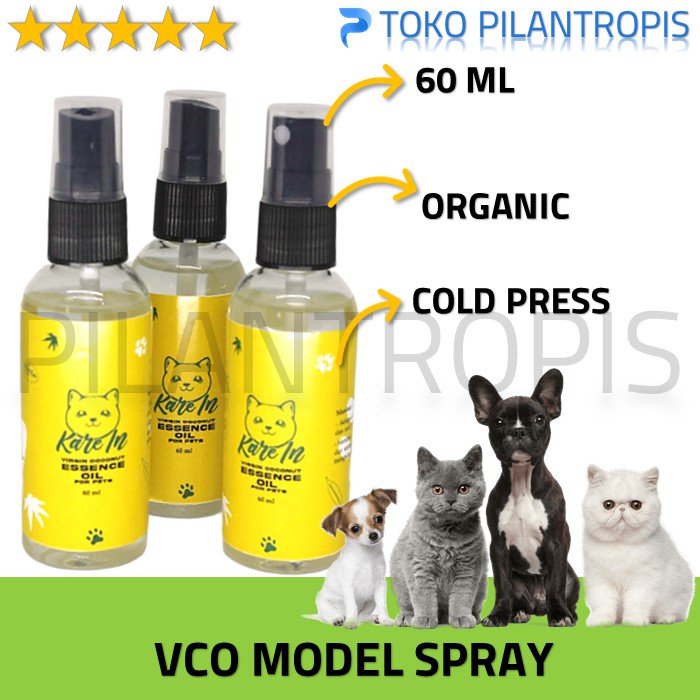 MINYAK VCO KUCING KAREIN OBAT JAMUR KUCING SPRAY SKABIES KURAP GUDIK KUDIS GUDIG KUCING ANJING AMPUH