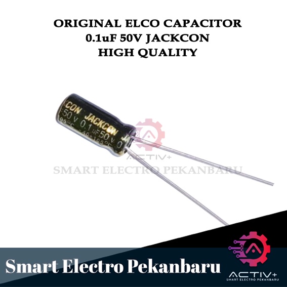 ORIGINAL CAPACITOR ELCO 0.1uF 50V JACKCON 0.1 uF 50 V Elco Capacitor Elko Kapasitor CAPASITOR 0,1uF 