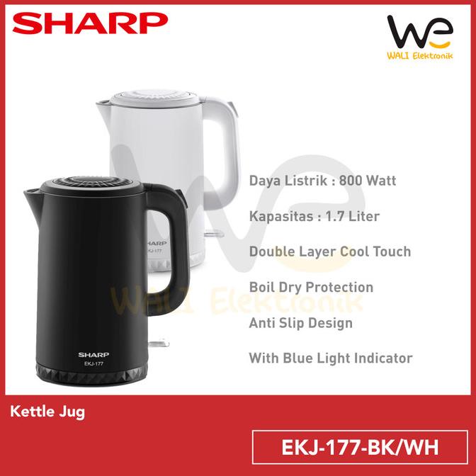 Sharp Kettle Jug EKJ-177 / Teko Pemanas Air Listrik Murah Awet EKJ177 Star Seller