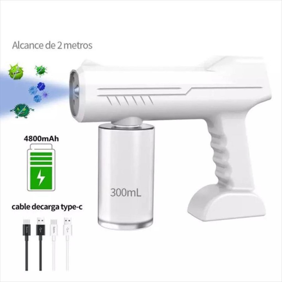 NANO SPRAY GUN DISINFECTANT FOGGING STERILIZER ANTI VIRUS BAKTERI KUMAN PORTABLE WIRELESS 300ML