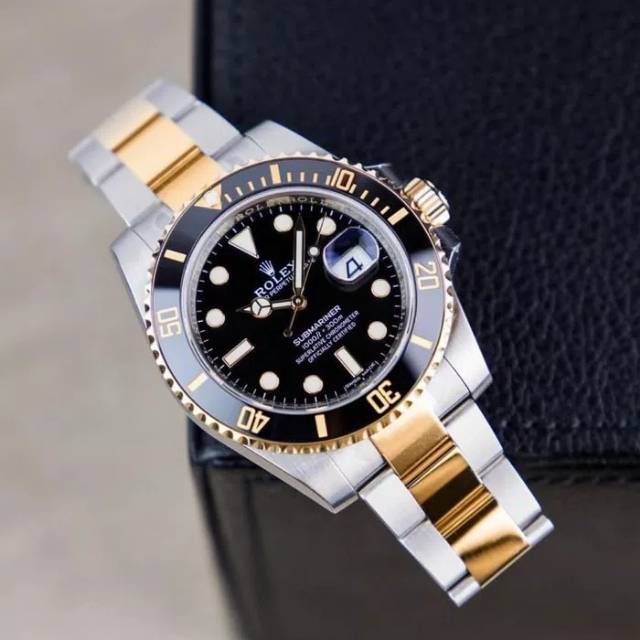Jam Tangan Pria Rolex Submariner TwoTone Kombinasi Automatic Super AAA