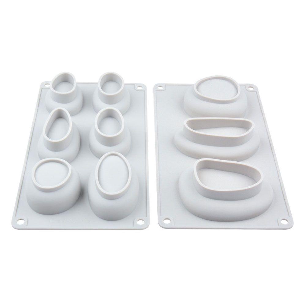 Solighter Pebbles Shape DIY Cookie Silicone Mold Dessert Mousse Cetakan Kue