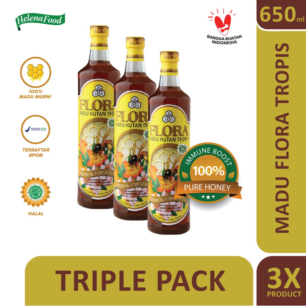 

PROMO! MADU HUTAN ASLI Flora Tropis 650 ml Madu Asli Hutan Tropis ( Promo Hemat 3 )