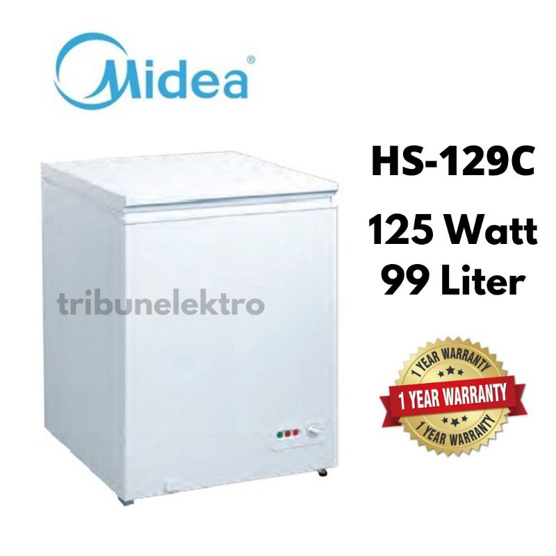 Midea HS-129C Chest Freezer 99 Liter - Putih