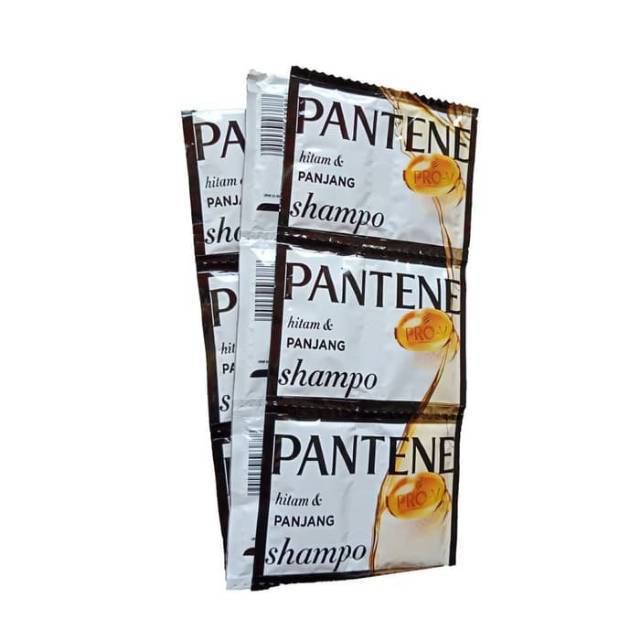 Shampo Pantene Hitam dan Panjang Sachet (1 Renceng isi 24 Sachet)