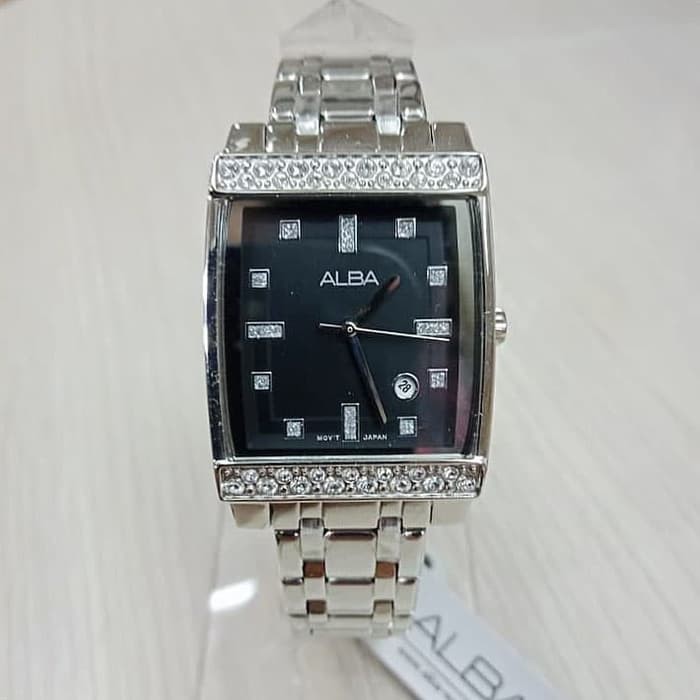 Jam Tangan ALBA AH7H53X1 Ladies Wanita AH7H53 Kotak Dial Hitam Original