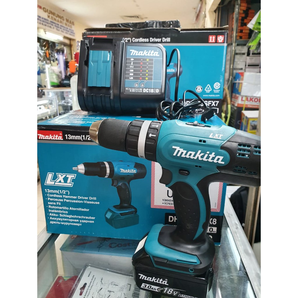 MAKITA Mesin Bor Baterai DHP453SFX8 - Cordless Drill Makita 18V