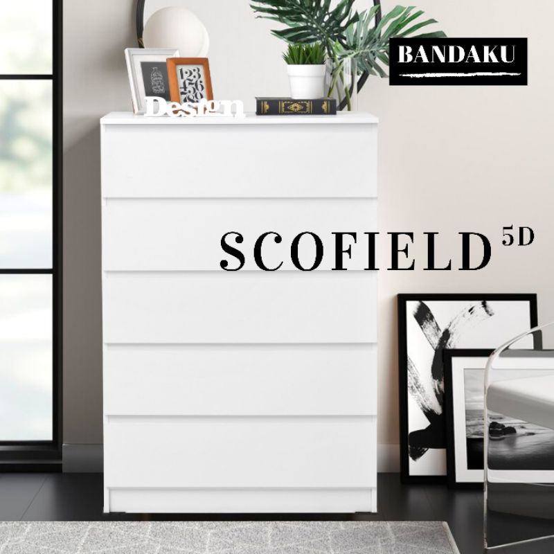 BANDAKU - Drawer Malm SCOFIELD Minimalis / Lemari Rak Laci Sliding