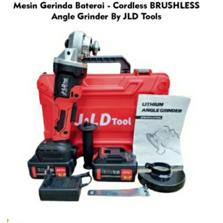 GERINDA BATERAI JLD - Cordless BRHUSLESS Angle Grinder