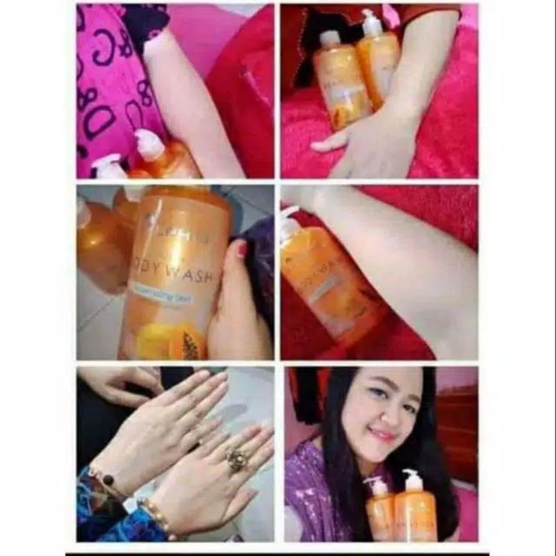 DHOLPIN BODY WASH PEPAYA 250ML  SABUN MANDI PEMUTIH DHOLPIN PEPAYA