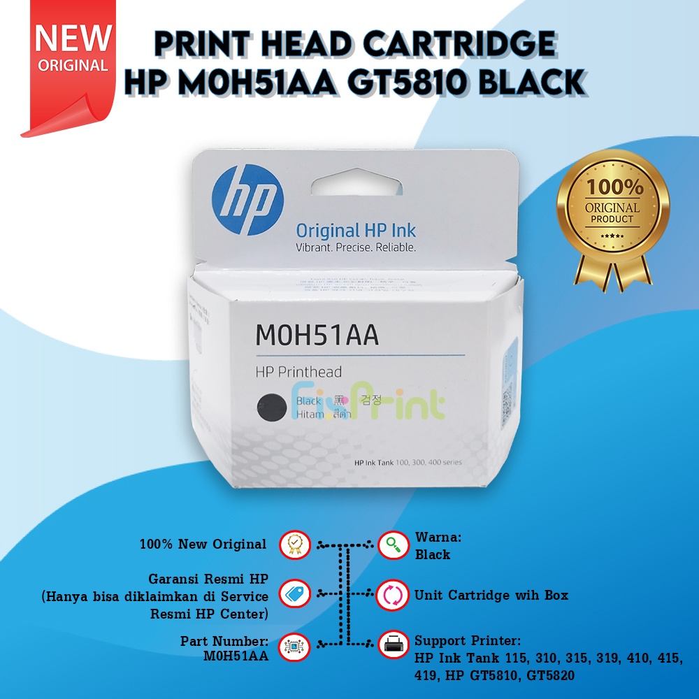 PrintHead Print Head Cartridge HP M0H51AA Black / M0H50AA Tri Colour Printer HP InkTank 115 315 415 series SmartTank 300 400 series