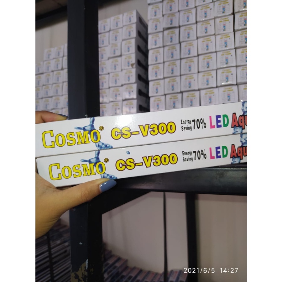 Cosmo CS-V300 Lampu Celup LED Aquarium Light 30cm Akuarium 30 cm V-300