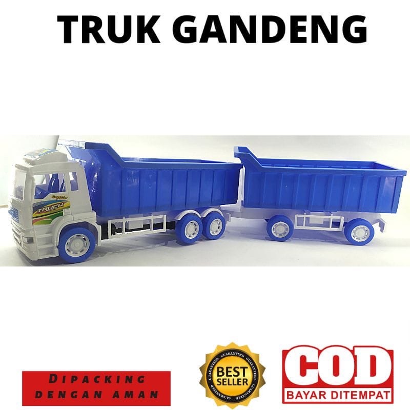 (BESAR) MAINAN TRUCK PASIR GANDENG BESAR MIKA TRUCK BATUBARA BESAR