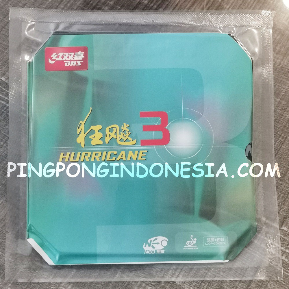 DHS Hurricane 3 Neo Soft - Rubber/Karet Pingpong Tenis Meja Bat Bet