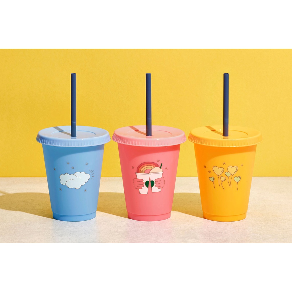 Starbucks Color Changing Cold Cup Summer Joy (Set of 3) Summer 3 2021 Edition
