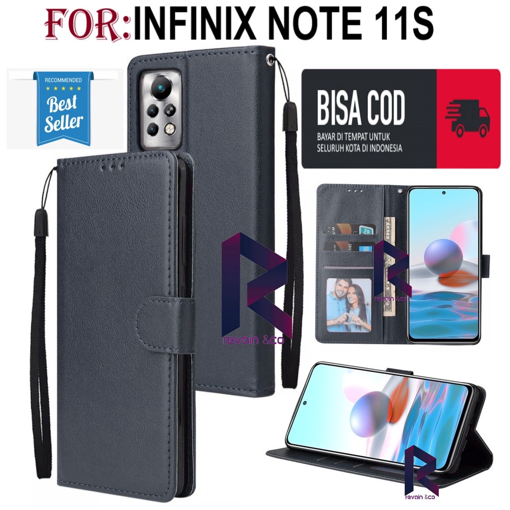 INFINIX NOTE 11S CASE FLIP WALLET LEATHER KULIT PREMIUM SARUNG BUKA TUTUP FLIP CASE INFINIX NOTE 11S