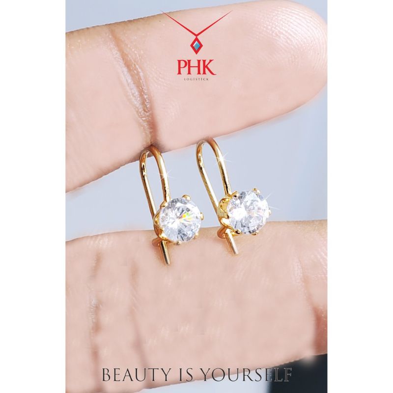 BISA COD✔ Anting Desi Titanium Anti Luntur Warna Gold 24 K Dan Perak18k Premium