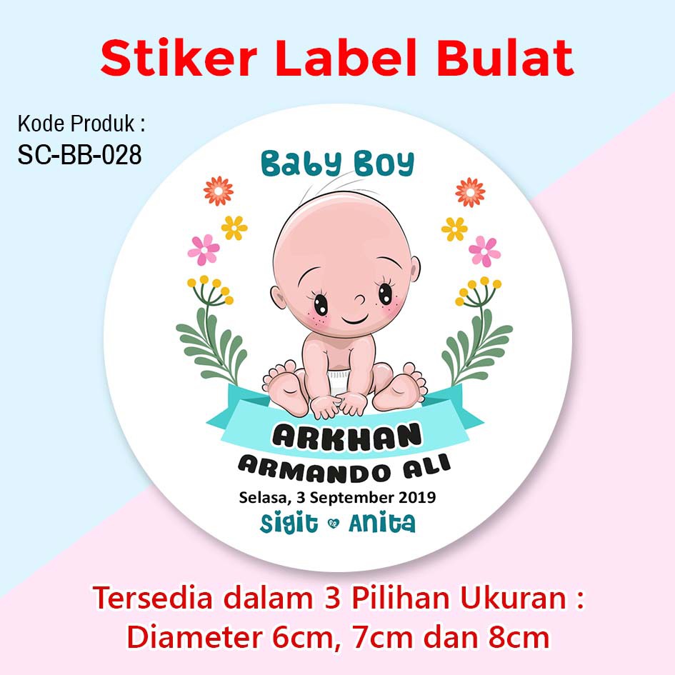 

STIKER LABEL KELAHIRAN STICKER TUMPENG MINI BABY SHOWER BABY BOY