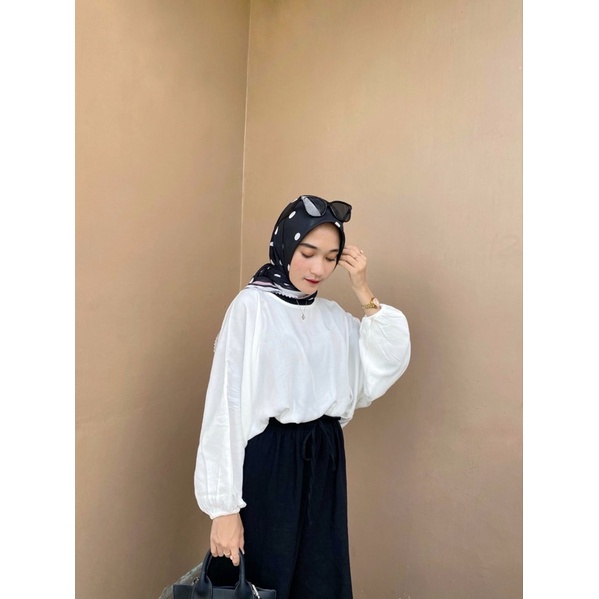 Binar Basic Blouse Polos / Blouse Putih / Blouse Polos / Blouse Polos Wanita / Blouse Putih Polos / Blouse Hitam - Baju Putih Atasan Wanita Blouse - Blouse Hitam Wanita - Blouse Hitam Polos