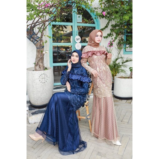 NYDIA Gamis pesta muslimah mewah gaun wisuda gaun lamaran walimatul gaun bridemaid